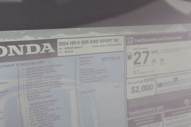 2024 Honda HR-V 5DR 2WD SPORT